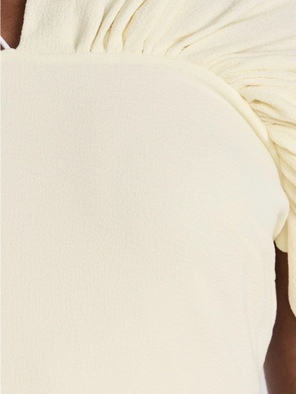 ORIRE Honey Column One-Shoulder Cream Dress - Picture 4 of 10